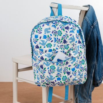 Blue Floral Backpack