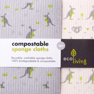 Compostable Sponge Cleaning Cloths - Wildlife Rescue (4pk)