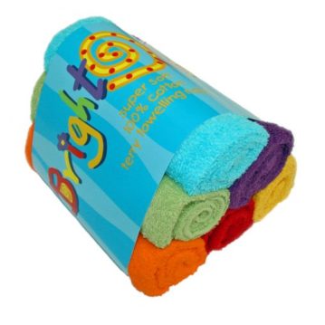 Bright Bots 6 Pack Coloured Terry Squares – 60x60cm