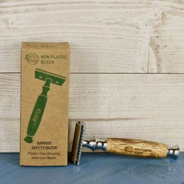 Plastic Free Bamboo Safety Razor with 5 blades