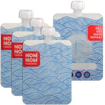 Nom Nom - WAVE reusable yogurt / smoothie pouches (pack of 4)