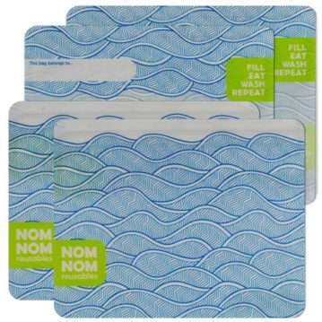 Nom Nom - WAVE reusable sandwich bags (pack of 4)