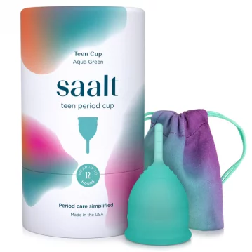 Saalt Teen Menstrual Cup Aqua Green